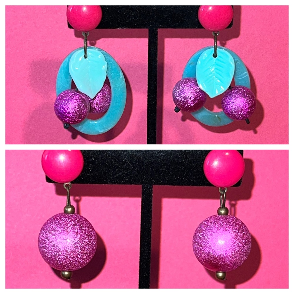 Luxulite Bundle Holiday Party Glitter Sparkle Ball Earrings